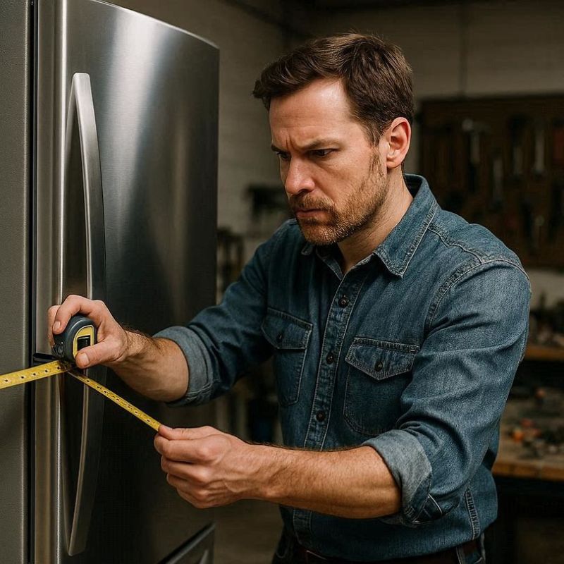 Measure-space-around-fridge